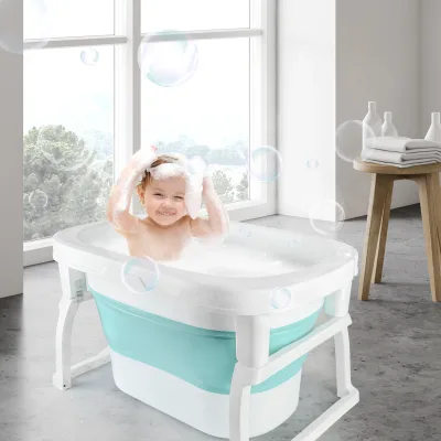 Baignoire bébé pliable avec pieds surélevés – image 3