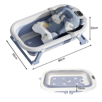 Baignoire bébé pliable avec thermomètre – image 2