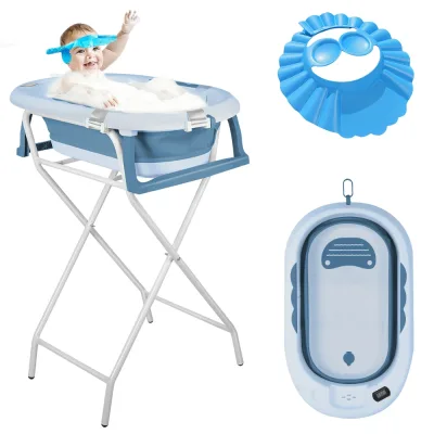 Baignoire bébé pliable sur pied avec thermomètre