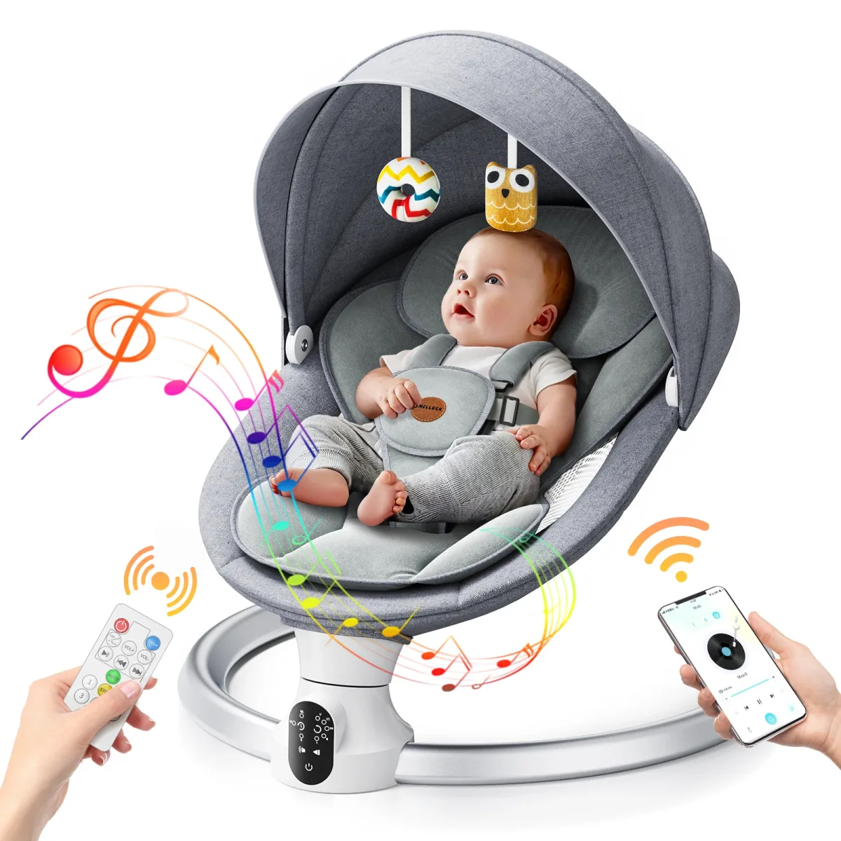 Balançoire électrique pour bébé, de 0 à 6 mois
