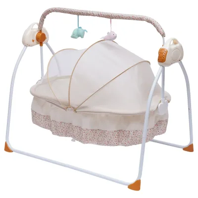 Balançoire électrique pour bébé, kaki, pliable – image 3