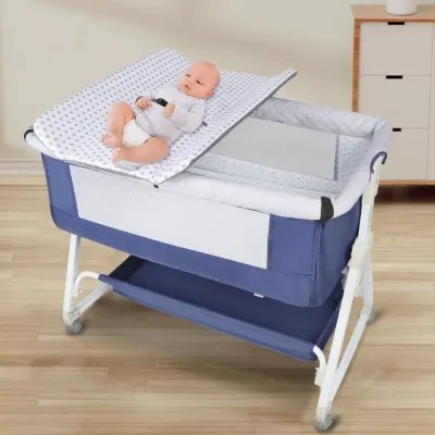 Berceau cododo en métal avec table à langer