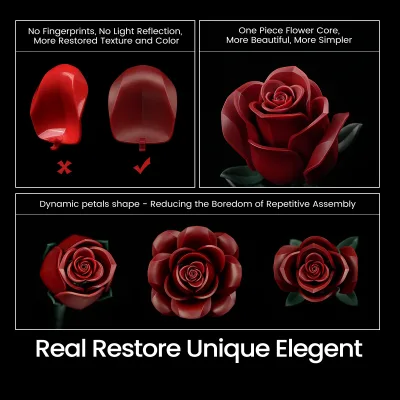 Bouquet de roses en blocs de construction – image 2