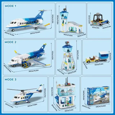Jeu de construction avion de ligne 3 en 1 – image 3