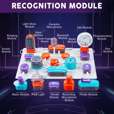 Kit de circuits électroniques éducatif, 53 pièces – image 3