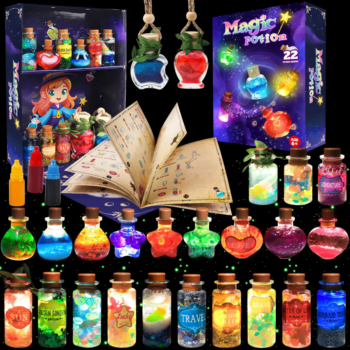 Kit de potions magiques 22 pièces, jeu d'imitation
