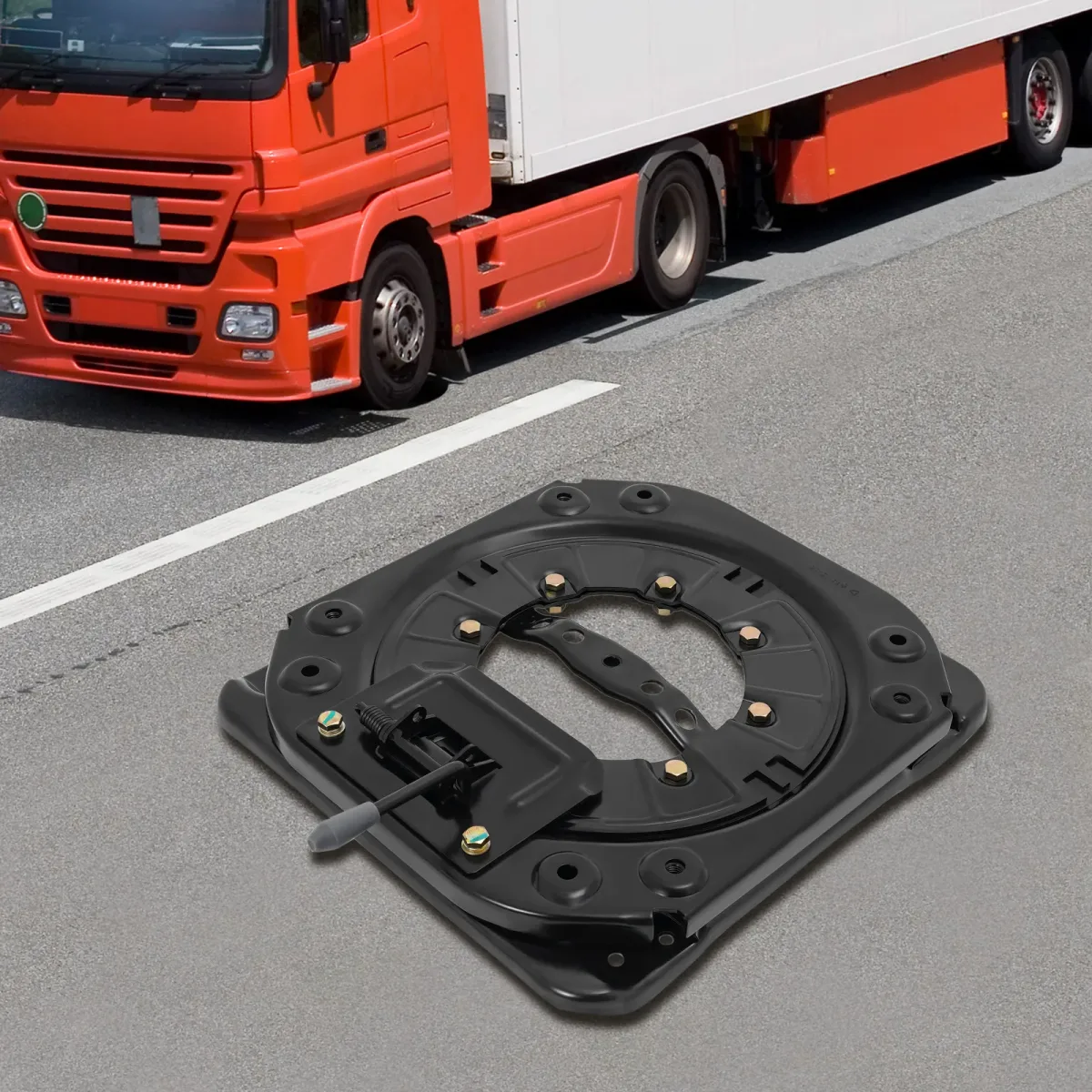 Platine pivotante noire pour siège de van