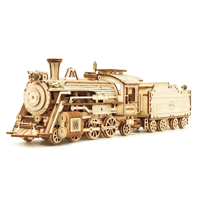 Puzzle 3D en contreplaqué, train à vapeur