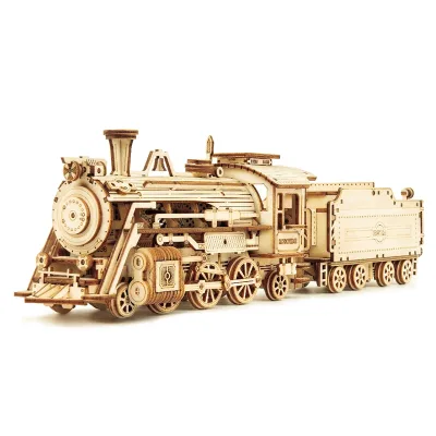 Puzzle 3D train à vapeur en contreplaqué