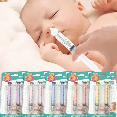 Seringue de lavage nasal en silicone pour bébé