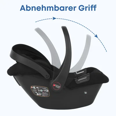 Siège auto bébé coton avec auvent rembourré – image 3