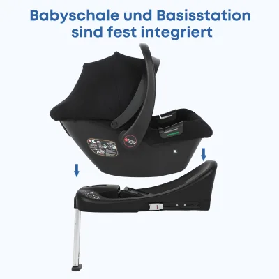 Siège auto bébé noir avec base Isofix – image 2