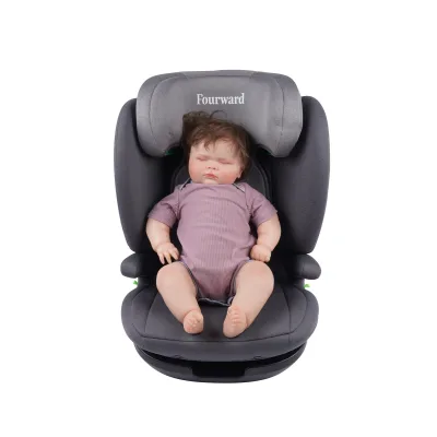 Siège auto enfant gris et noir avec ISOFIX – image 3