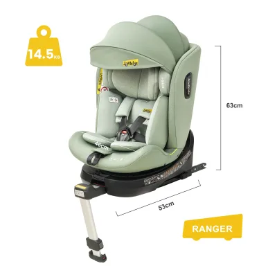 Siège auto pivotant avec jambe de soutien – image 3