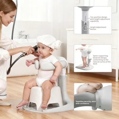 Support de bain bébé réglable en ABS – image 3