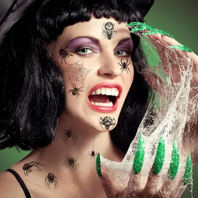 Tatouages temporaires araignées d'Halloween – image 2