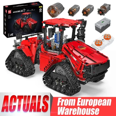 Tracteur à chenilles télécommandé en briques