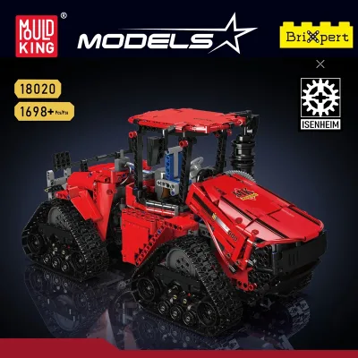 Tracteur à chenilles télécommandé en briques – image 3
